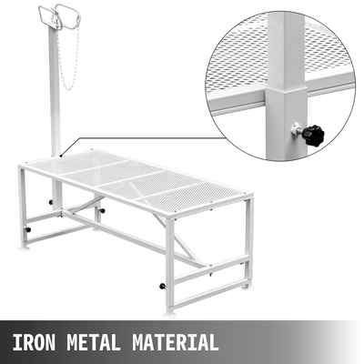 Βάση ζωικού κεφαλαίου VEVOR 51x23 ίντσες, Βάση κοπής με ίσιο τεμάχιο κεφαλιού, Βάση κουρευτικής κατσίκας Μεταλλικό σκελετό Βάση κουρεύματος προβάτων Βάση κουρεύματος ζώων Livestock