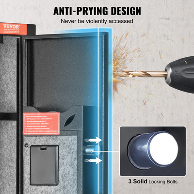 VEVOR Gun Safe Rifle Θυρίδα ασφαλείας με ψηφιακό πληκτρολόγιο &amp; κλειδαριά για 3 τουφέκια και 4 πιστόλια