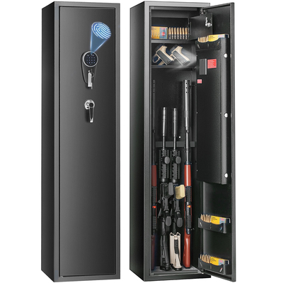 VEVOR 6 Rifles Gun Safe, Rifle Safe με δακτυλικό αποτύπωμα &amp; κλειδαριά ψηφιακού πληκτρολογίου, ντουλάπι αποθήκευσης όπλων με ενσωματωμένο ντουλάπι αποθήκευσης και αφαιρούμενο ράφι αποθήκευσης για πιστόλια &amp; Home Long Gun