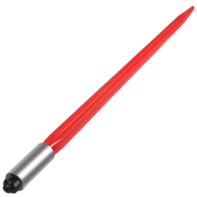 VEVOR Hay Spear 32&quot; Bale Spear 1350 lbs, Bale Spike Γρήγορη προσάρτηση Τετράγωνες λόγχες Hay Bale 1,4&quot; πλάτος, με κόκκινη επίστρωση Πιρούνια δέματος, Bale Hay Spike με εξάγωνο παξιμάδι &amp; μανίκι για κουβάδες Τρακτέρ Φορτωτές