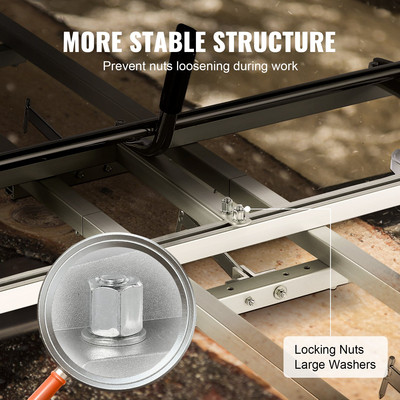 Σύστημα οδηγών αλυσοπρίονου και μύλου VEVOR, Φορητό πριονιστήριο 14&quot;-36&quot; οδηγός, Οδηγός ράγας φρεζαρίσματος πριονιού αλουμινίου 9 ποδιών με μύλο σανίδας αλυσοπρίονου για ξυλουργούς και ξυλουργούς