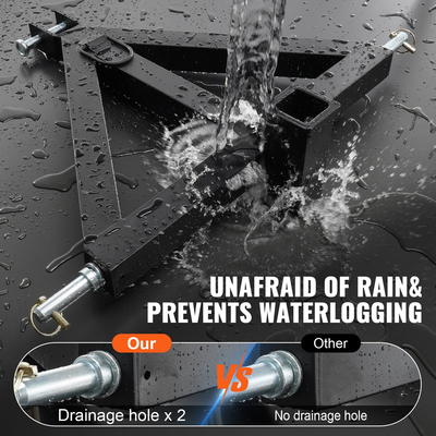 VEVOR 3 Point Hitch Receiver, 3 Point 2&quot; Receiver Trailer Hitch Κατηγορία 1 Προσαρμογέας ράβδου ρυμούλκησης τρακτέρ με καρφίτσες, Συμβατό με Kubota, Mahindra, Ford, Yanmar, John Deere, Massey Ferguson