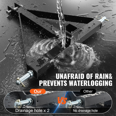 VEVOR 3 Point Hitch Receiver, 3 Point 2&quot; Receiver Trailer Hitch Κατηγορία 1 Προσαρμογέας ράβδου ρυμούλκησης τρακτέρ με καρφίτσες, Συμβατό με Kubota, Mahindra, Ford, Yanmar, John Deere, Massey Ferguson