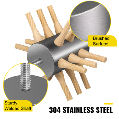 VEVOR Chicken Plucker Drill Attachment Poultry Plucker 18 Finger Inox