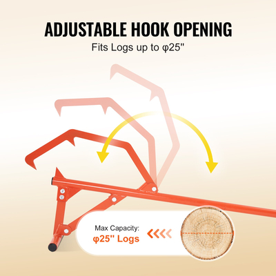 VEVOR Timberjack 46.5 σε ανυψωτικό κορμού βαρέως τύπου για Max 25&quot; Dia Logs Rolling