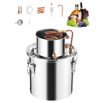 VEVOR Moonshine Still 5 Gal Water Alcohol Distiller Kit ζυθοποιίας από ανοξείδωτο χάλυβα