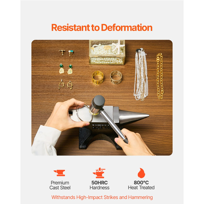 VEVOR Single Horn Anvil 25lbs Cast Steel Anvil Round Horn Anvil για σιδηρουργούς