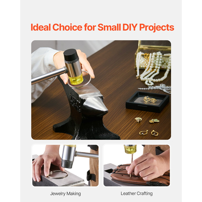 VEVOR Single Horn Anvil 25lbs Cast Steel Anvil Round Horn Anvil για σιδηρουργούς