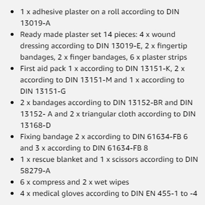 PETEX Τσαντάκι Α' Βοηθειών DIN13164