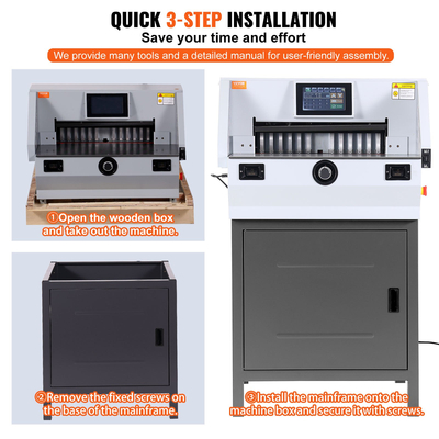 VEVOR Ηλεκτρικός κόφτης χαρτιού 19&quot; Πλάτος κοπής 3,14&quot; Πάχος 7&quot; οθόνη αφής