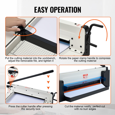 VEVOR Paper Cutter 17&quot; A3 Guillotine Paper Trimmer 400 Sheet Capacity Metal Base
