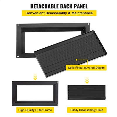 VEVOR Crawl Space Flood Vent Fund Fult Flood 8&quot;Ύψος x 16&quot; Πλάτος Εξαερισμός τοίχου