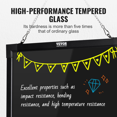 VEVOR LED Message Board Light Illuminated Erasable 405x605mm