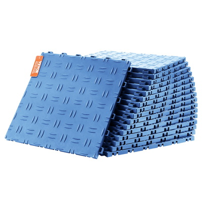VEVOR Πλακάκια γκαράζ Interlocking, 12 x 12 x 0,53 ιντσών 25 Pack Πλακάκια δαπέδου γκαράζ, Αντιολισθητικά πλακάκια δαπέδου γκαράζ διπλής όψης, για γκαράζ, υπόγεια, επισκευαστήρια, μπλε