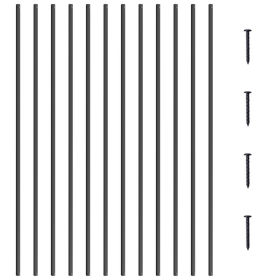 VEVOR Σκάλα Μεταλλικά Κάγκελα 11 Πακέτο 44&#039;&#039;x0,5&#039;&#039; Άξονες αλουμινίου με βίδες