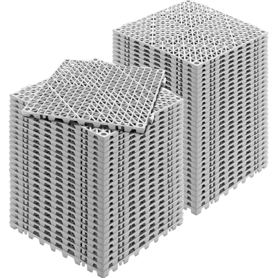 VEVOR Modular Interlocking Cushion, 55 Pack 30 x 30 cm Splicing Drinage Mats, Soft PVC Interlocking Drainage Poils δάπεδο, Αντιολισθητικές οπές αποστράγγισης για τουαλέτα, μπάνιο, κουζίνα, πισίνα, υγρό χώρο, γκρι