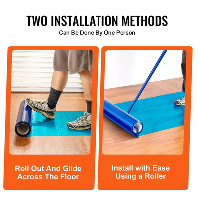 VEVOR Προστατευτική μεμβράνη δαπέδου 24&quot; x 200&quot; Αυτοκόλλητο προστατευτικό χαλάκι αυτοκινήτου PE μπλε