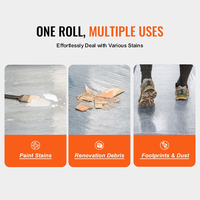 Αυτοκόλλητο προστατευτικό χαλιού αυτοκινήτου VEVOR 24&quot; x 200&quot; PE