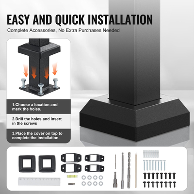 VEVOR χειρολισθήρες 2-3 βημάτων για υπαίθρια σκαλοπάτια για ηλικιωμένους στύλους βεράντας