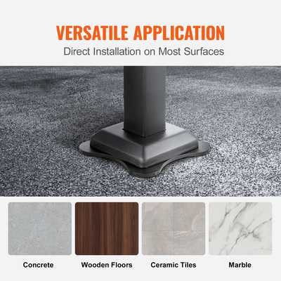 Κιγκλίδωμα κουπαστών σκάλας VEVOR, 914,4 mm, κουπαστές 3 βημάτων για εξωτερικούς χώρους, ανθρακούχο χάλυβα και μεταλλικό κιγκλίδωμα με κιτ εγκατάστασης, ρυθμιζόμενο 0-50 μοίρες, ιδανικό για τσιμεντένια ξύλινα δάπεδα Κεραμικά πλακάκια