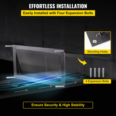 VEVOR Crawl Space Flood Vent Fund Fult Flood 8&quot;Ύψος x 16&quot; Πλάτος Εξαερισμός τοίχου