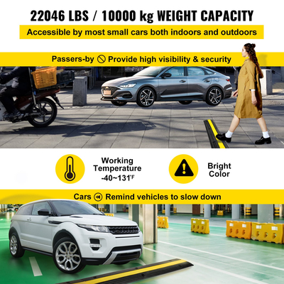 VEVOR 4 Πακέτο 1 καναλιού λαστιχένιο προστατευτικό καλωδίου Ράμπες βαρέως τύπου 18000 λίβρες Χωρητικότητα φορτίου Καλώδιο καλωδίου καλωδίου ράμπας Speed ​​bump σωλήνας οδηγών Προστατευτικό κάλυμμα καλωδίου ράμπας