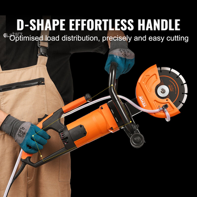 VEVOR 7&#039;&#039; Ηλεκτρικό πριόνι σκυροδέματος υγρό/στεγνό πριόνι με αντλία νερού και λεπίδα