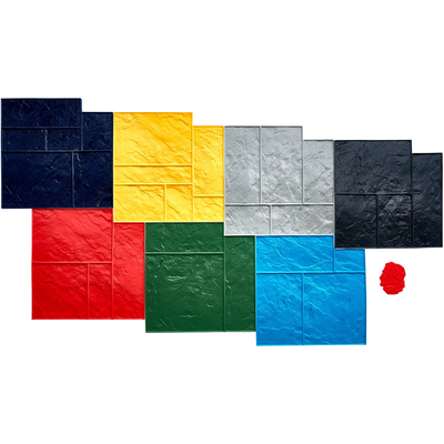 VEVOR Concrete Stamps Mat 24 σε 7 τμχ Καλούπια με υφή πολυουρεθάνης