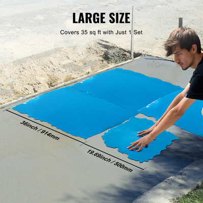 VEVOR Concrete Stamps Mat 36 in &amp; 18 in 4 τμχ Καλούπια πολυουρεθάνης με υφή