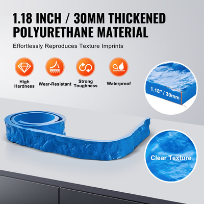 Σφραγίδες από σκυρόδεμα VEVOR 91 x 3 σε ορθογώνιο πέτρινο χαλάκι πολυουρεθάνης