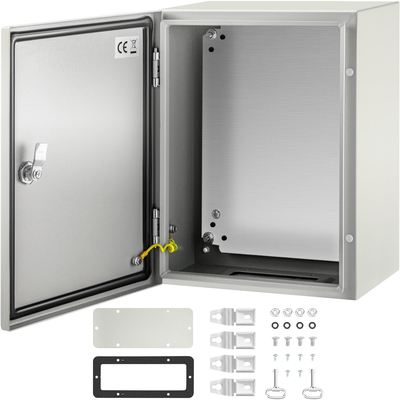 Ατσάλινο περίβλημα VEVOR NEMA, 16 x 12 x 8 \&#039;\&#039; NEMA 4X Steel Electrical Box, IP66 Waterproof &amp; Dustproof, Ηλεκτρικό κουτί σύνδεσης εξωτερικού/εσωτερικού χώρου, με πλάκα τοποθέτησης