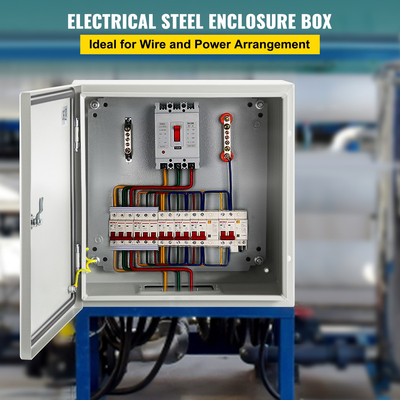 Ατσάλινο περίβλημα VEVOR NEMA, 20 x 20 x 6\&#039;\&#039; NEMA 4X Steel Electrical Box, IP66 Waterproof &amp; Dustproof, Ηλεκτρικό κουτί σύνδεσης εξωτερικού/εσωτερικού χώρου, με πλάκα τοποθέτησης