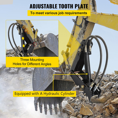 VEVOR Υδραυλικός αντίχειρας εκσκαφέας, 18 ιντσών 1/2&quot; Πάχους βαρέως τύπου Αντίχειρας εκσκαφέα, Μαύρη ατσάλινη συγκόλληση στον αντίχειρα με υδραυλικό κύλινδρο, μηχανικός υδραυλικός αντίχειρας για εκσκαφέας/εκσκαφέας