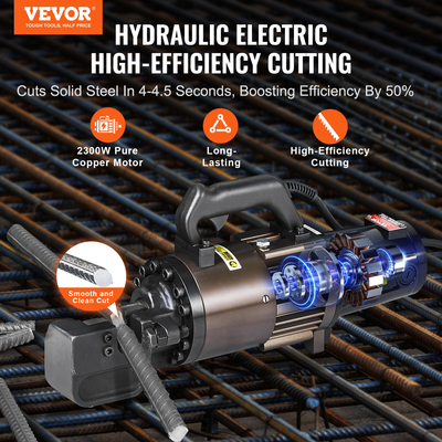 VEVOR 2300W Electric Hydraulic Rebar Cutter Κοπή έως 1,26 ίντσες 5-32mm