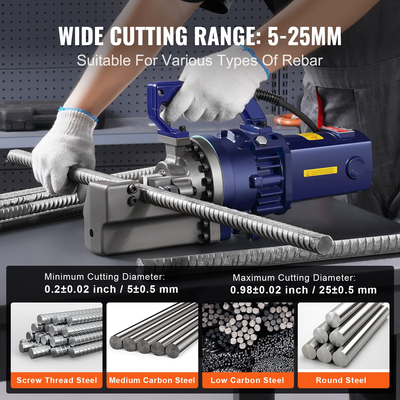 Ηλεκτρικός υδραυλικός κόφτης οπλισμού VEVOR 1700W έως 1 ίντσας #8 (5-25 mm)