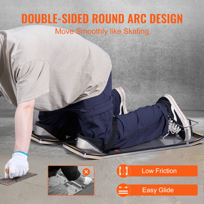 VEVOR Concrete Knee Boards Inox, 30&#039;&#039; x 10&#039;&#039; Concrete Sliders, Knee Boards for Concrete, Concrete Knee Pads Moving Sliders, με επιγονατίδες &amp; ιμάντες σανίδας για τσιμέντο και φινίρισμα από σκυρόδεμα