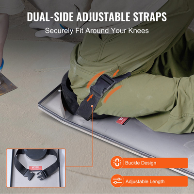 VEVOR Concrete Knee Boards Inox, 30&#039;&#039; x 10&#039;&#039; Concrete Sliders, Knee Boards for Concrete, Concrete Knee Pads Moving Sliders, με επιγονατίδες &amp; ιμάντες σανίδας για τσιμέντο και φινίρισμα από σκυρόδεμα