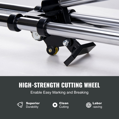 VEVOR Χειροκίνητος κόφτης πλακιδίων, 17 ιντσών, πορσελάνινος κόφτης κεραμικών πλακιδίων με τροχό κοπής καρβιδίου βολφραμίου, τοποθέτηση υπερύθρων, αντιολισθητικά πόδια, διπλές ράγες για επαγγελματίες εγκαταστάτες ή αρχάριους