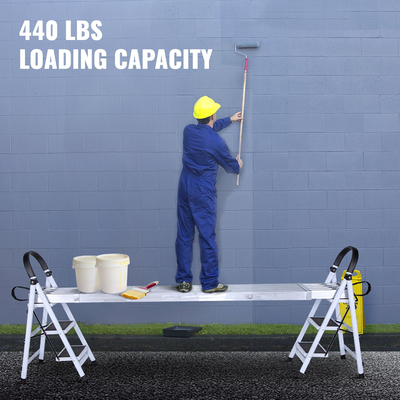 Σανίδα εργασίας από αλουμίνιο VEVOR, Τηλεσκοπική σανίδα 8-13 ποδιών, Σανίδα επέκτασης αλουμινίου χωρητικότητας 440 λίβρες, πλάτος 12,5 ιντσών, Σανίδα σκαλωσιάς αλουμινίου με αξεσουάρ σκαλωσιάς πλατφόρμας αντιολισθητικής