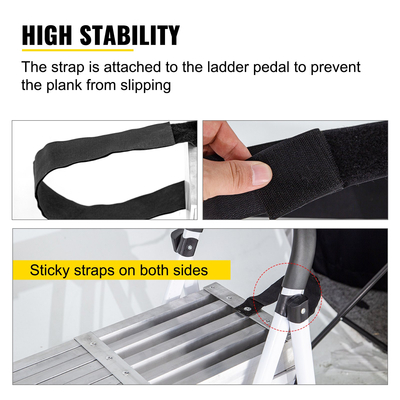 Σανίδα εργασίας αλουμινίου VEVOR, Τηλεσκοπική σανίδα 9-15 ποδιών, Σανίδα επέκτασης αλουμινίου χωρητικότητας 440 λίβρες, πλάτος 12,5 ιντσών, Σανίδα ικριωμάτων αλουμινίου με αξεσουάρ σκαλωσιάς πλατφόρμας αντιολισθητικής