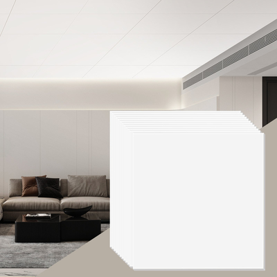 Πλακάκια οροφής VEVOR 12-συσκευασία 24 x 24 σε αφρό PVC πυρίμαχο, απαλό λευκό