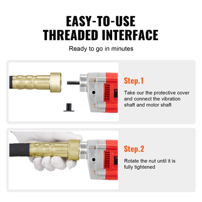VEVOR Handheld Electric Concrete Vibrator 800W 1,5M Shaft Remover Air Bubble