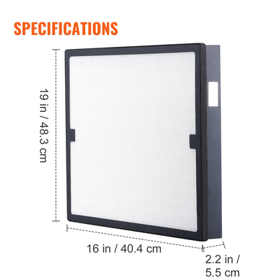 Φίλτρο αέρα VEVOR HEPA, 15,75&#039;&#039; x 15,75&#039;&#039; Αντικατάσταση φίλτρου αέρα, Υψηλής απόδοσης φίλτρα Stage 3 Συμβατά με BlueDri &amp; VEVOR Scrubber, Καθαριστές αέρα, Εξοπλισμός αποκατάστασης ζημιών από νερό