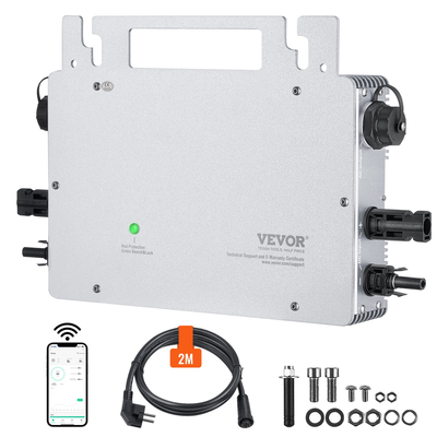 VEVOR Solar Grid Tie Micro Inverter 800W Αδιάβροχο IP67, Solar Micro Inverter Remote Monitoring μέσω εφαρμογής και WIFI
