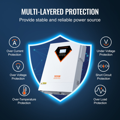 VEVOR Hybrid Solar Inverter Charger 5500W 230V with 100A MPPT Solar Controller