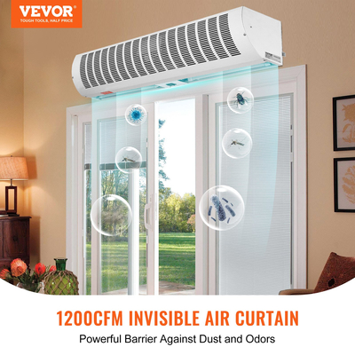 VEVOR 0,9m Commercial Air Curtain Indoor Super Power 2 Speeds 2038m³/h, Επιτοίχια κουρτίνες για πόρτες με πιστοποίηση UL, ανεμιστήρας εσωτερικού χώρου με οριακό διακόπτη βαρέως τύπου, Εύκολη εγκατάσταση χωρίς θέρμανση