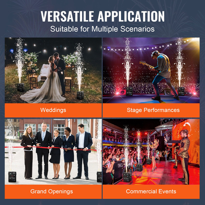 Κρύο πάρτι γαμήλιων γεγονότων σκηνής μηχανών πυροτεχνημάτων σπινθήρων