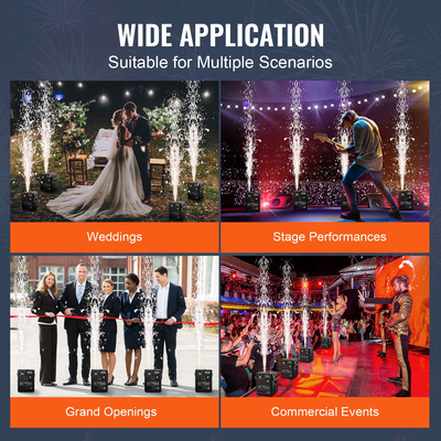 Κρύο πάρτι γαμήλιων γεγονότων σκηνής μηχανών πυροτεχνημάτων σπινθήρων