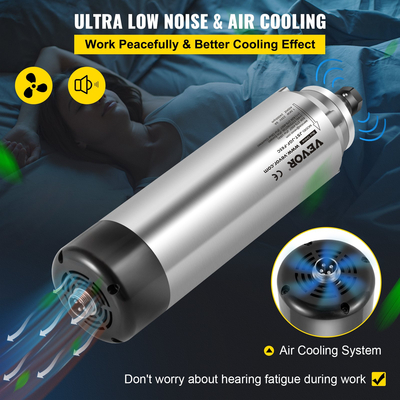 Αερόψυκτος άξονας κινητήρας VEVOR 1,5KW 2220V CNC Αερόψυκτος άξονας κινητήρας για φρέζα χάραξης CNC