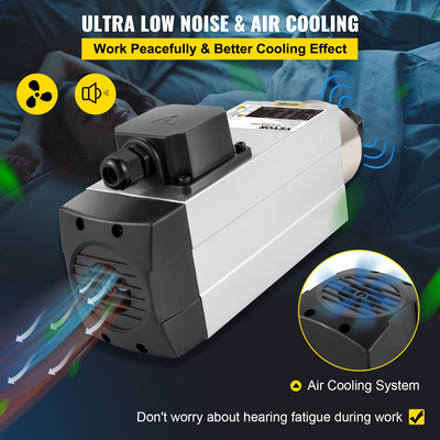 Αερόψυκτος κινητήρας ατράκτου VEVOR 3.0KW 220V CNC Αερόψυκτος άξονας κινητήρας για φρέζα χάραξης CNC